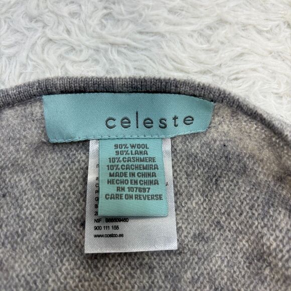 Celeste Poncho Shawl Wool Cashmere Blend SOFT Women’s One-size Gray - Picture 4 of 7